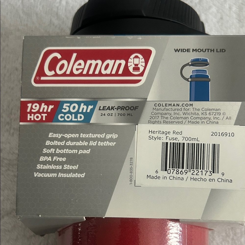 Coleman Red Thermal Bottle - Picture 2 of 5